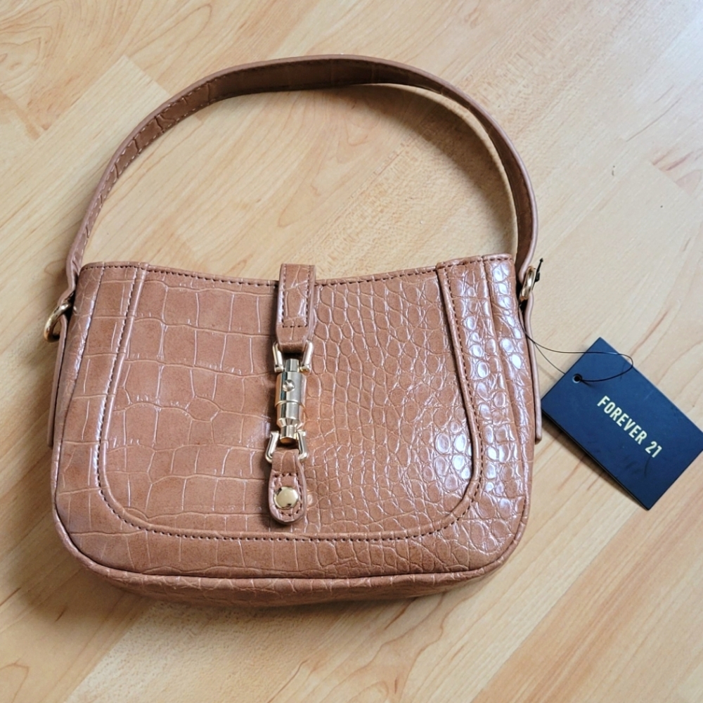 Forever21 Horsebit Croc Handbag
